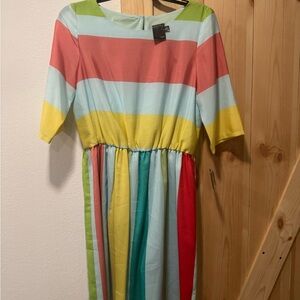 Gabby Skye Colorful Striped Dress